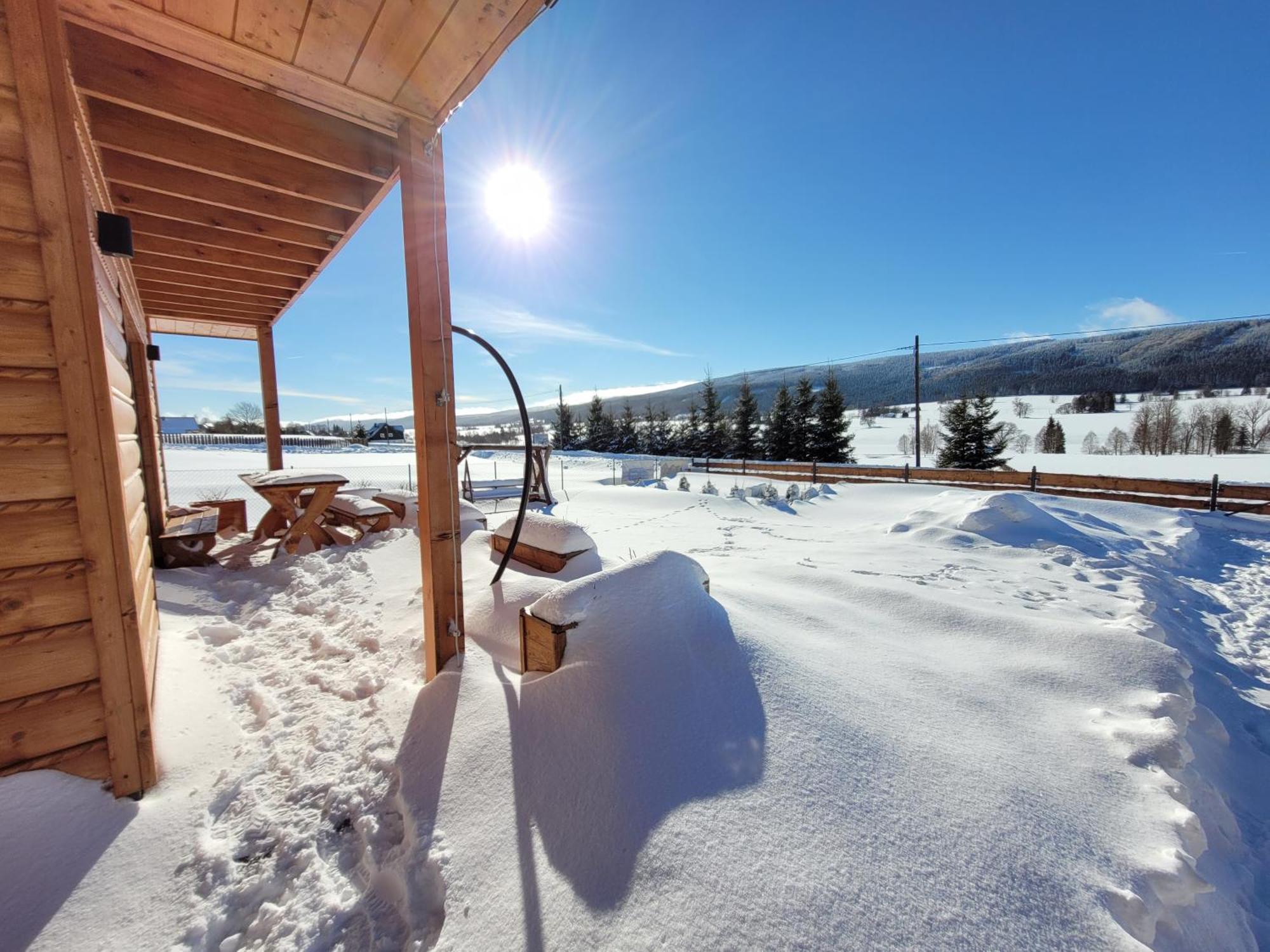 Osada Orlica Klimatyczne Domki Z Widokiem Na Gory I Termalnym Spa Sauna Jacuzzi 4 Km Od Zieleniec Ski Arena Lasowka Exterior photo